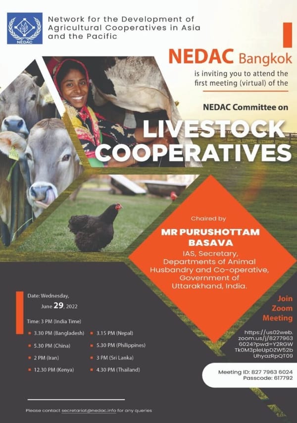 First Meeting of NEDAC Committee on Livestock Cooperatives (29-06-2022)