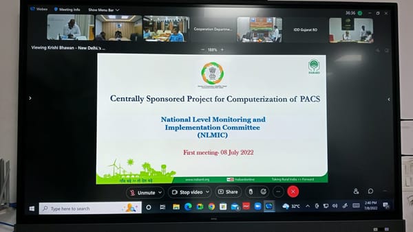 First Meeting of "National Level Monitoring & Implementation Committee" (NLMIC) for Computerization of PACS: 8-07-2022
